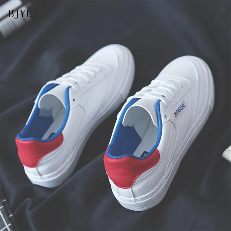 

BJYL 2019 Women Fashion Vulcanized Shoes Tenis Feminino Zapatos De Mujer White Sneakers Casual Breathable Mixed Colors B222