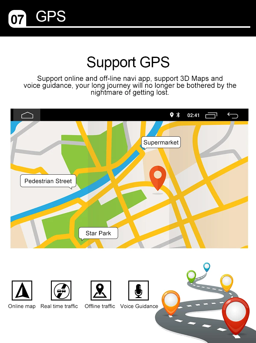 Excellent 2019 Super Slim Design 7" HD Android 8.1 In Dash Car Stereo GPS Navigation Auto Radio FM RDS Audio Video WiFi Multimedia System 8