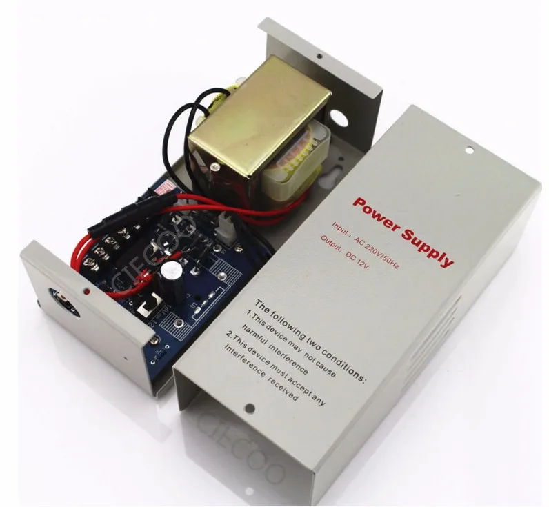 

High quality Power Supply,220v 12V 5A Power Supply for Access control, Electric Lock, Release Button,NO/NC