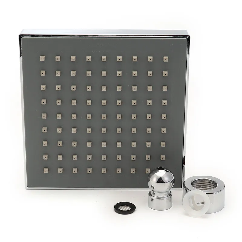 Mrosaa Ванная комната Showerhead 6 дюйм(ов) ABS Топ-спрей утолщенной под давлением вращающийся осадков Насадки для душа квадратный Нержавеющая сталь