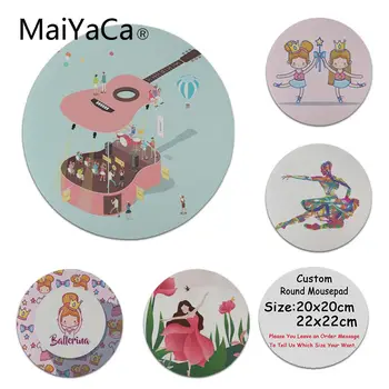 

MaiYaCa My Favorite Dancer Africa Ballet Unique Desktop Pad Game Mousepad Computer Game Rubber Round Mouse Pad