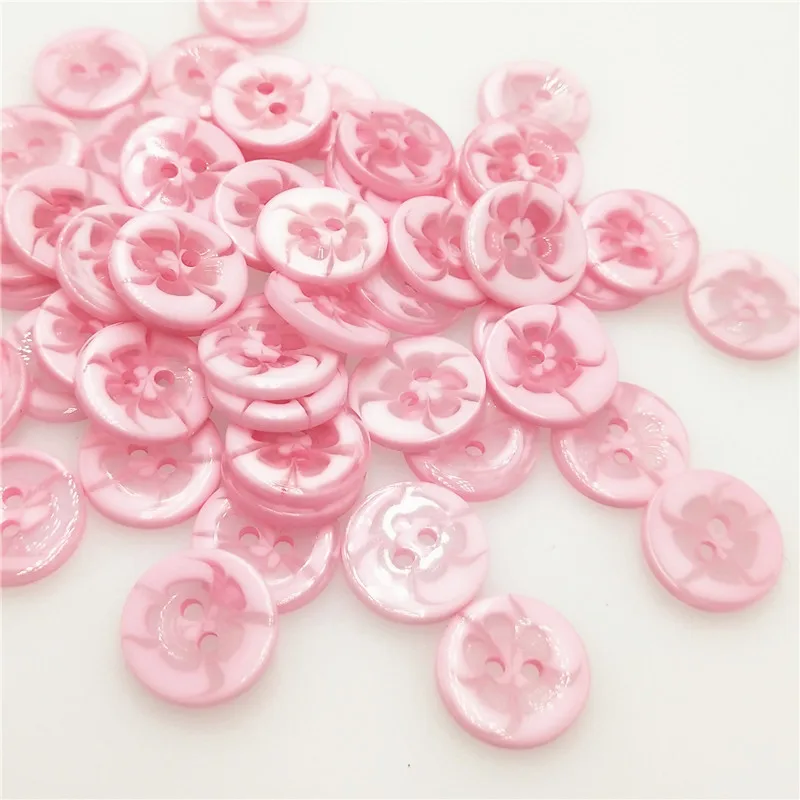 CNCRAFT 50 шт. 13 мм розовый цвет пластиковые пуговицы детская одежда принадлежности для шитья аксессуары DIY Скрапбукинг