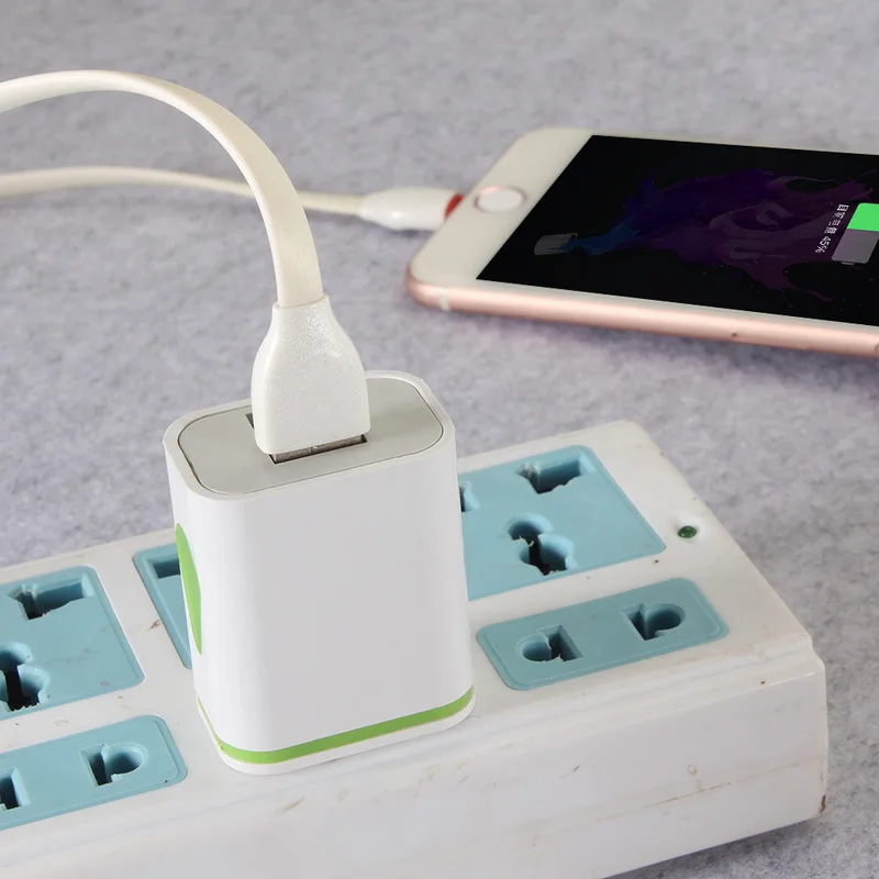 

Dual USB Ports US EU Plug USB Charger Drops of Water Led Light Mobile phone Fast Charging Power Adapter For iPhone for Samsung