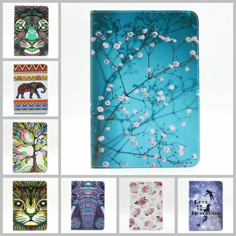 

Slim Painted Cartoon Tiger Case For iPad mini 4 Cover Stand with Card Slots For Apple iPad mini 4 Case Folio Shockproof Coque