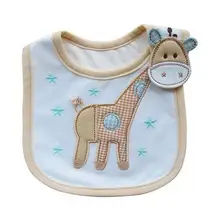 Милый мультфильм жираф шаблон для малышей мальчиков девочек нагрудник водонепроницаемый слюнявчик полотенце
