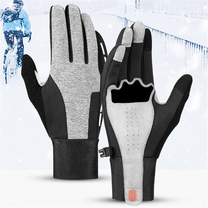 Новые перчатки для велоспорта водонепроницаемые перчатки для езды на велосипеде перчатки на полный палец сенсорные теплые перчатки для рыбалки лайкра