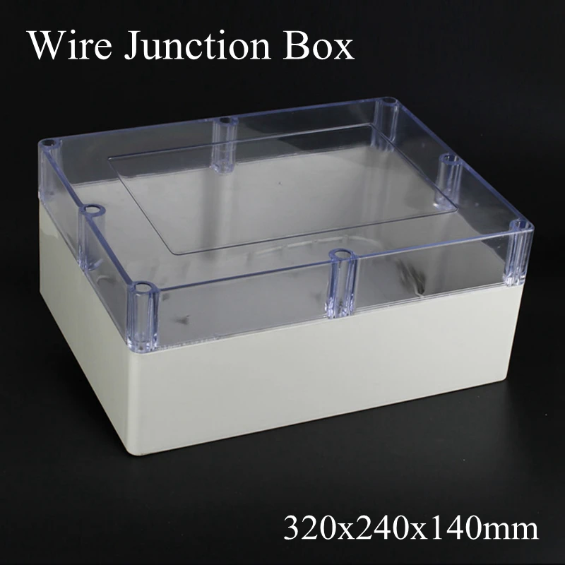 IP65 320x240x140mm Clear Cover ABS Transparent Plastic Electronic Project Waterpoof Wire Junction Box Sealed Enclosure Case IP65 320x240x140mm Clear Cover ABS Transparent Plastic Electronic Project Waterpoof Wire Junction Box Sealed Enclosure Case