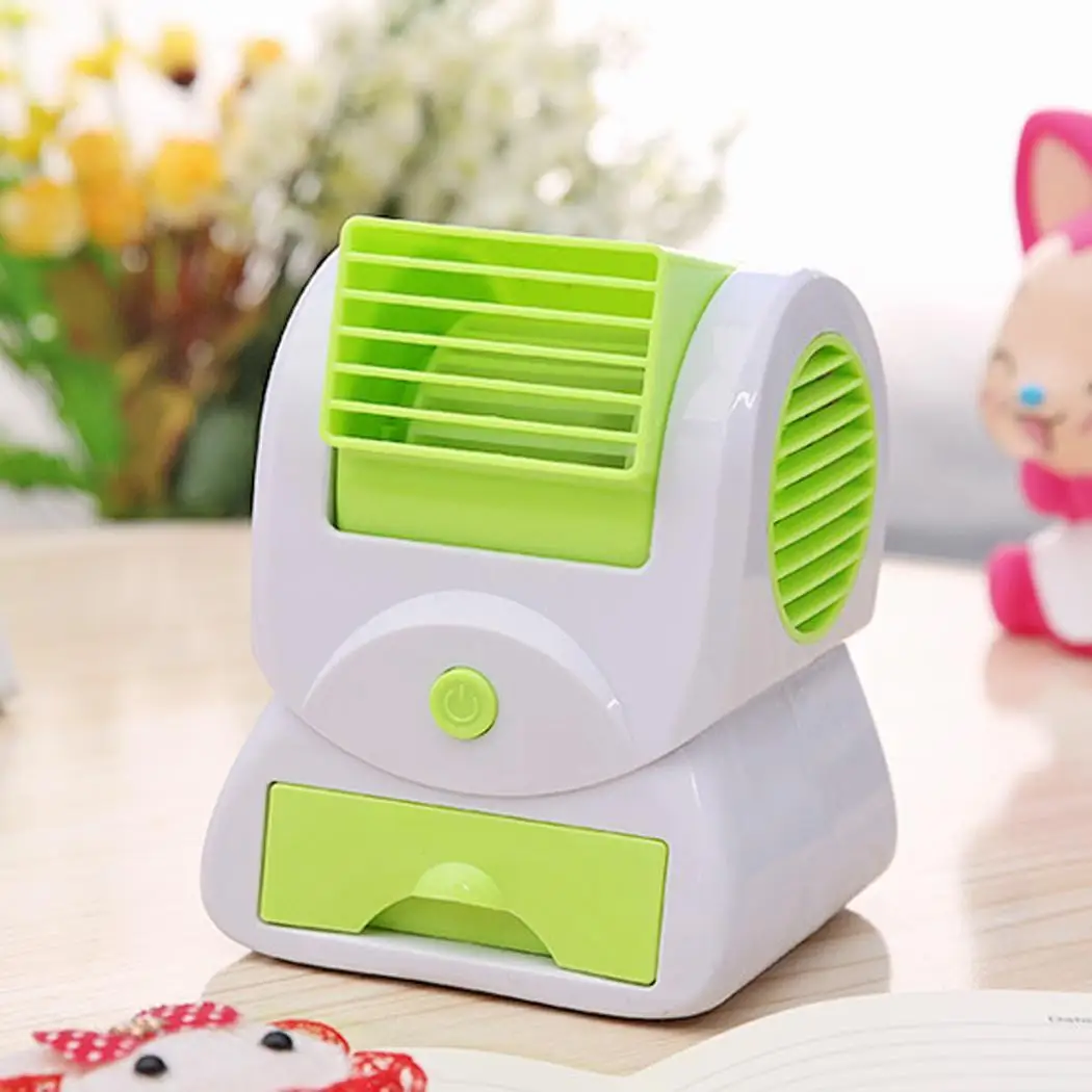 

2019 USB Battery Dual-use Cooling Fan Standing Mini Aroma Leafless Electric Fan Summer Cooler Portable Desktop Air Conditioning