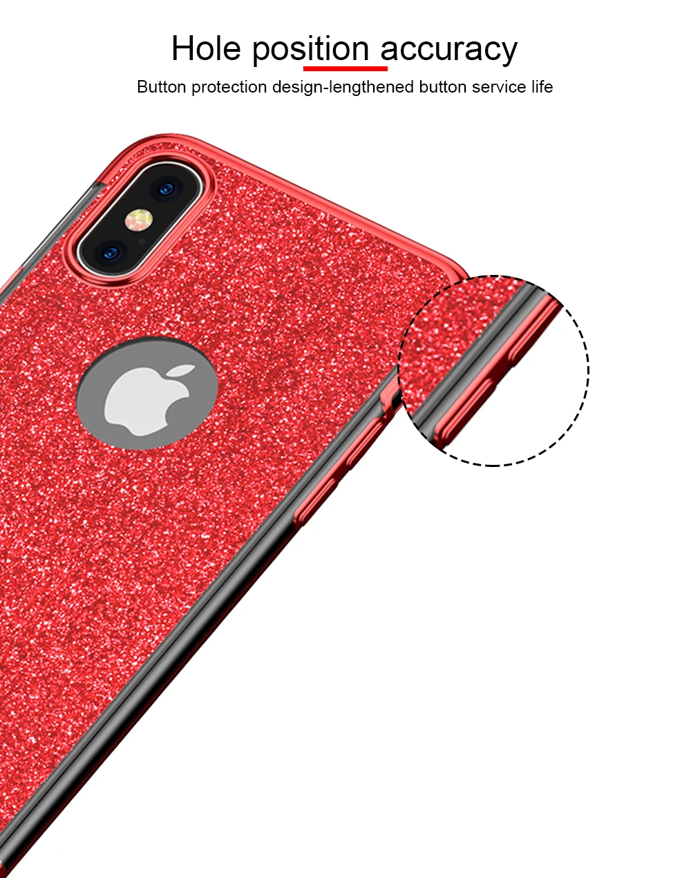 Ascromy For iPhone X Case Glitter Sparkle Bling Women Girls Coque Cover For iPhone 7 plus 8 6 6S iPhone7 Funda Phone Accessories (2)