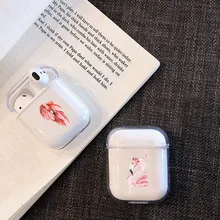 Чехол для Apple airpods, чехол с героями мультфильмов, фламинго, кактус, беспроводной Bluetooth, чехол для наушников Airpods, жесткий защитный чехол