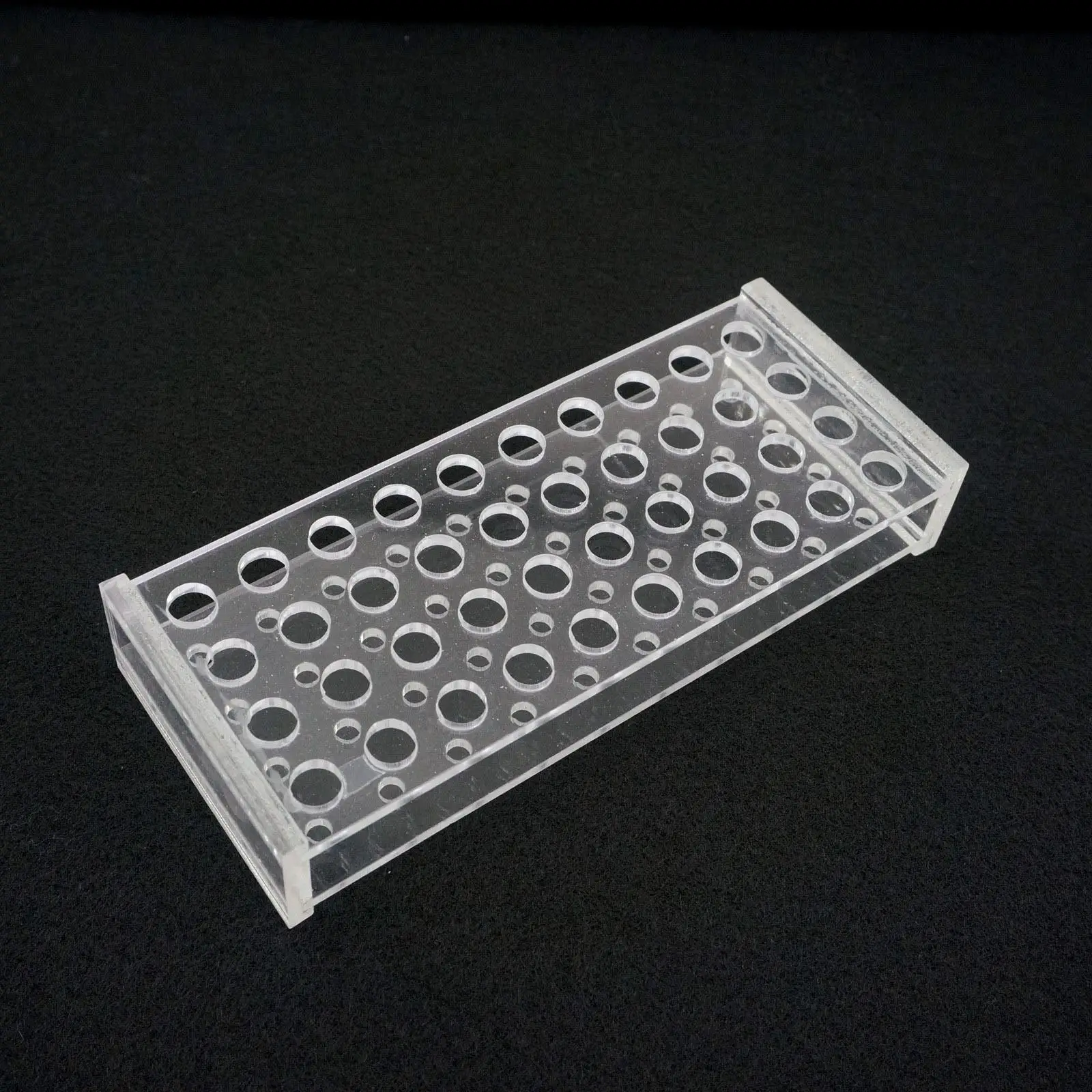 8mm Diam 40 Holes Methyl Methacrylate Rack Stand For 0.5ml Centrifuge Tubes centrifuge tube rack