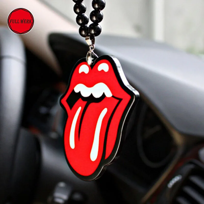 

Acrylic Double Sided Car Rear View Hanging Rearview Mirror Ornament Charm Dangling Beaded Pendant Decoration Interior Accessorie