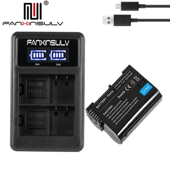

EN-EL15 en el15 battery + usb charger for Nikon D750 camera battery D7000 D7100 D7200 D500 D610 D7500 D810 D850 Z6 Z7 Tracking