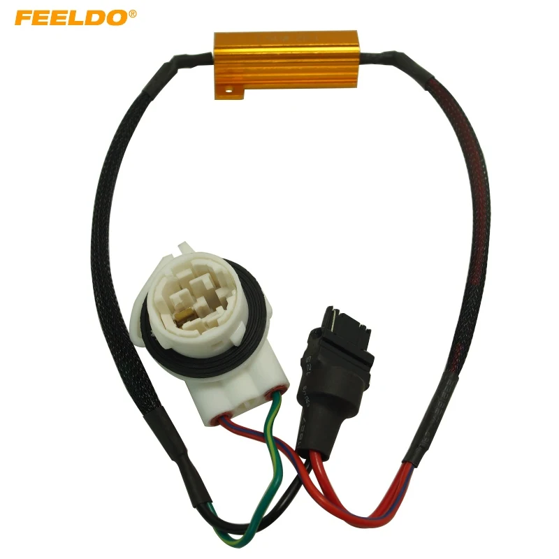 FEELDO 8 шт. 3156B без ошибок нагрузки резистор без мерцания декодер для Светодиодный свет Canceller кабель Предупреждение мигающий Canceler