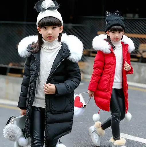Girls Winter Jackets 2018 New Fashion Winter Thicken Hooded Long Girl down Cotton Jacket Children Coat Outerwear Parkas Girls Winter Jackets 2018 New Fashion Winter Thicken Hooded Long Girl down Cotton Jacket Children Coat Outerwear Parkas