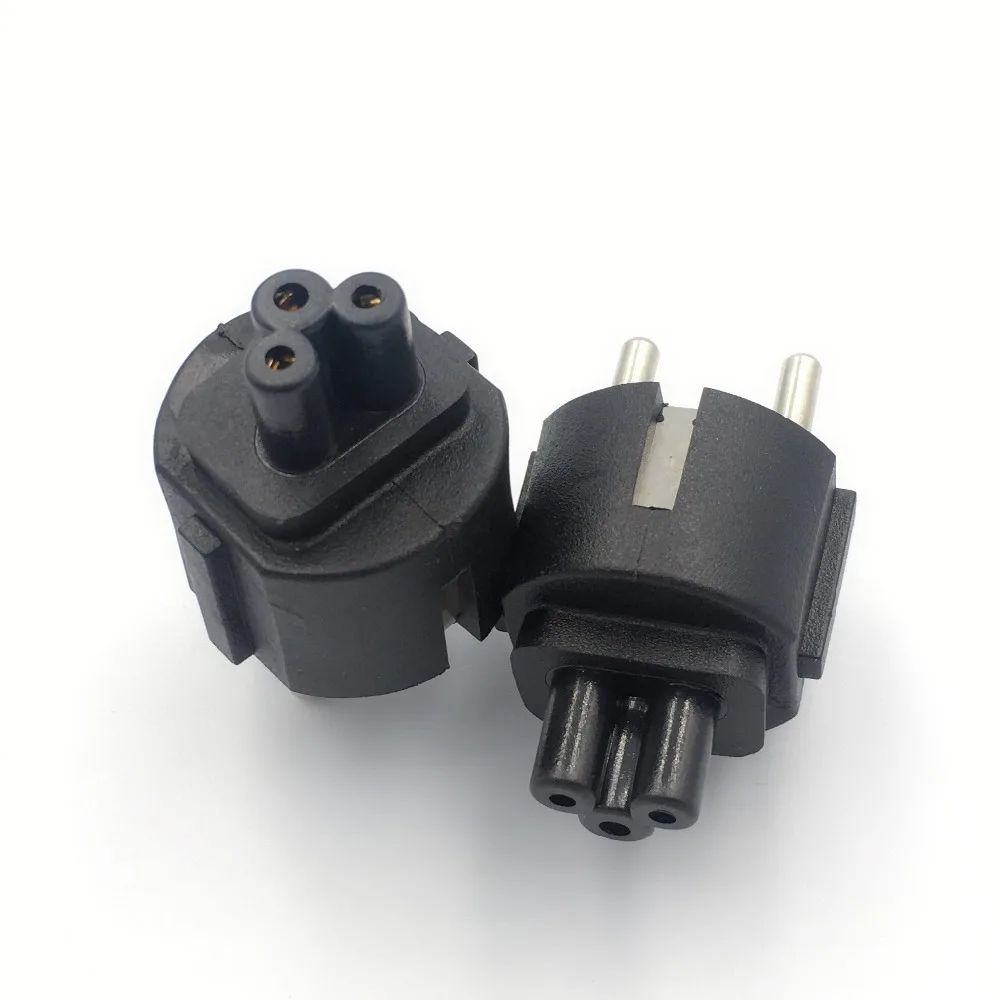 Plug Adapter Power Cable Power Cord Power Plug Connector EU CEE7 Power Cable plug adapter EU PLug to IEC320 C5 Clover Leaf adapter plug for laptop charger Schuko to desktop