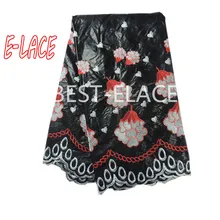 2016 New Lace 5yards african raw silk george lace fabric indian george wrappers for wedding dress 1681515b15