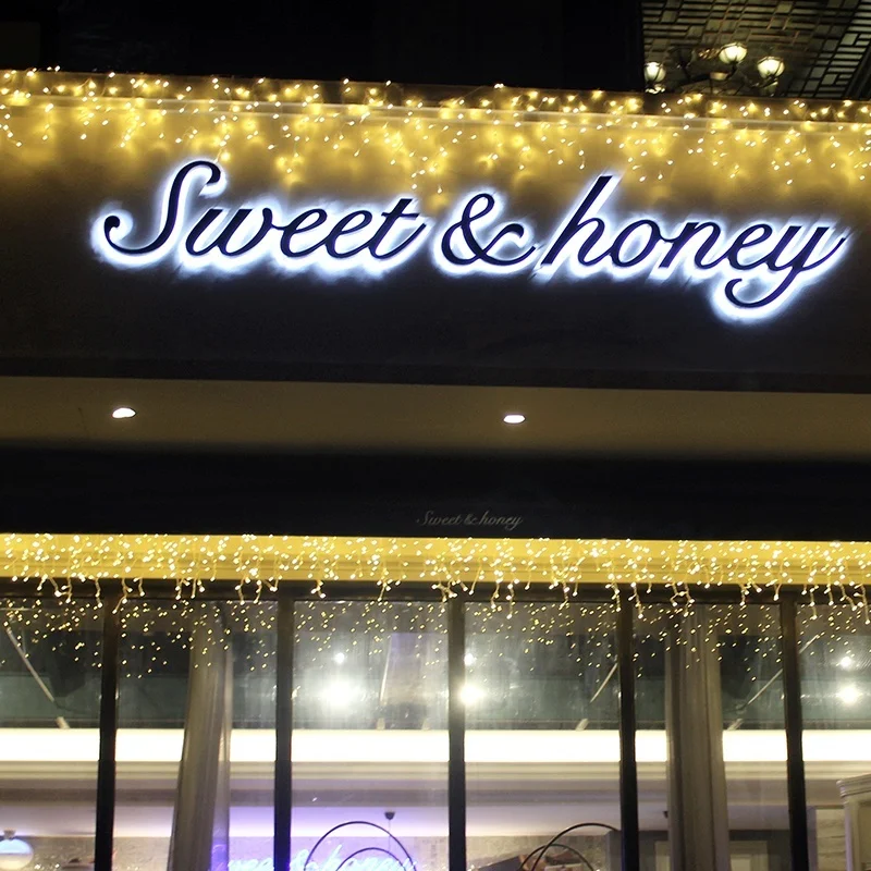 LED Curtain Lcicle String Lights 4m 5m Droop 0.6-0.8m Christmas LED String Lights Wedding Party Garland Light Outdoor Decoration