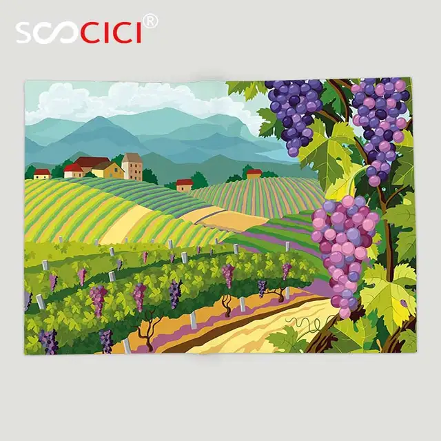 Custom Soft Fleece Throw Blanket Grapes Rural Landscape With Houses Delectable Italian Throw Blanket Custom Soft Fleece Throw Blanket Grapes Rural Landscape With Houses Delectable Italian Throw Blanket