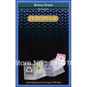 

Free shipping 2 pcs/lot 3D Advertising Magic Tricks