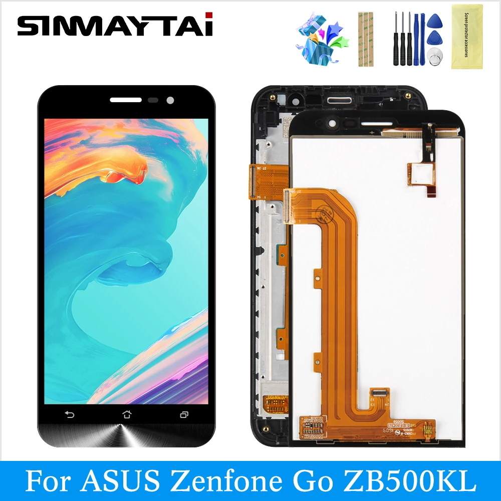 ZB500KL ЖК-дисплей для Asus Zenfone Go X00AD Дисплей Матрица сенсорный экран дигитайзер в