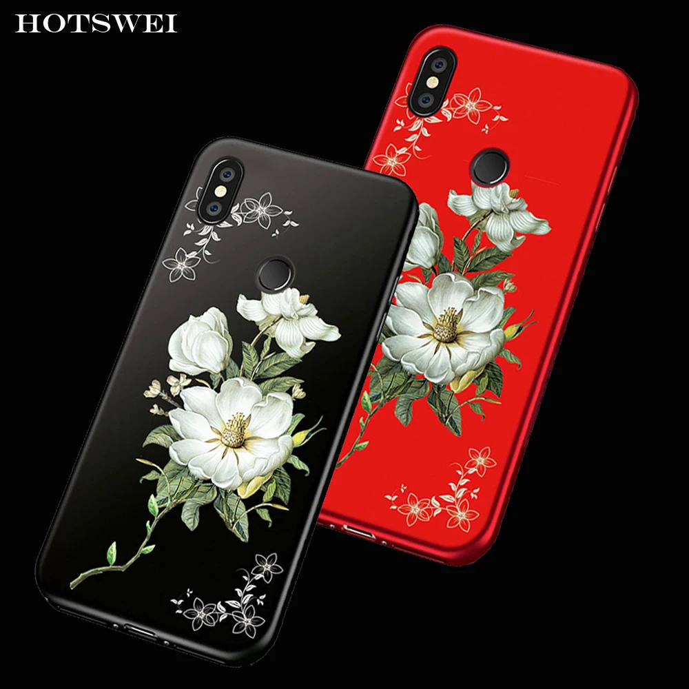 

For Xiaomi Redmi Note 5 Case 5.99 inch 3D Relief Flower Pattern Skin Protective Case on for xiaomi Redmi Note 5 Note5 pro Cover