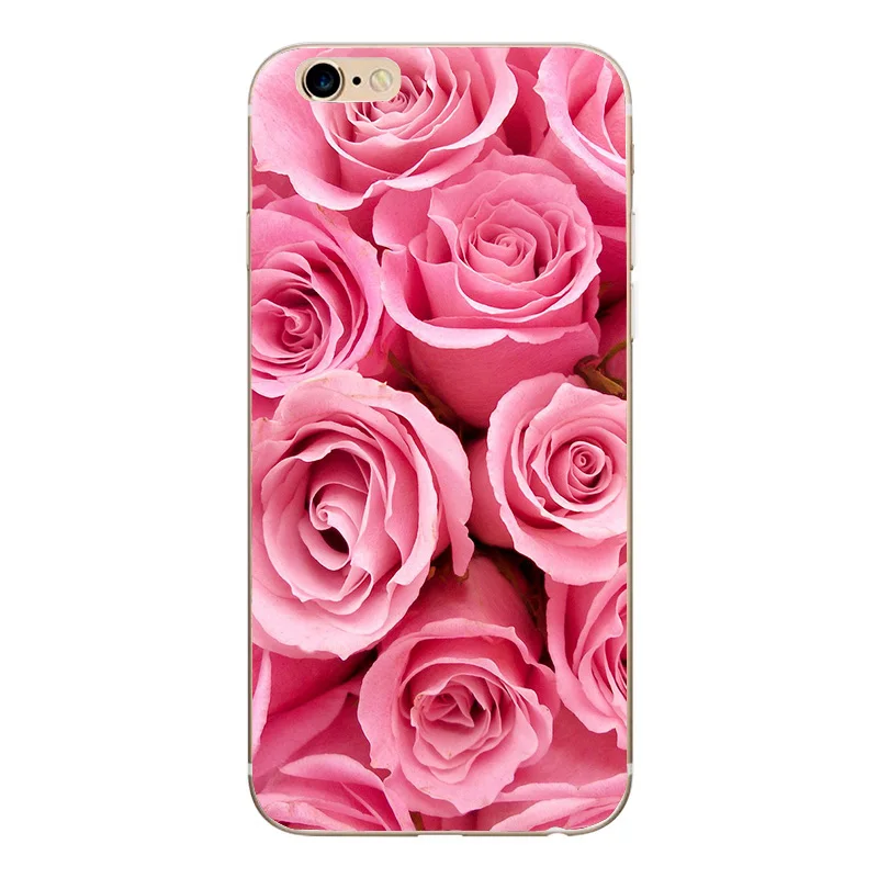 FlowerPainting Pattern Ultra Thin Phone Case For iPhone 7 6 5 4 (6)