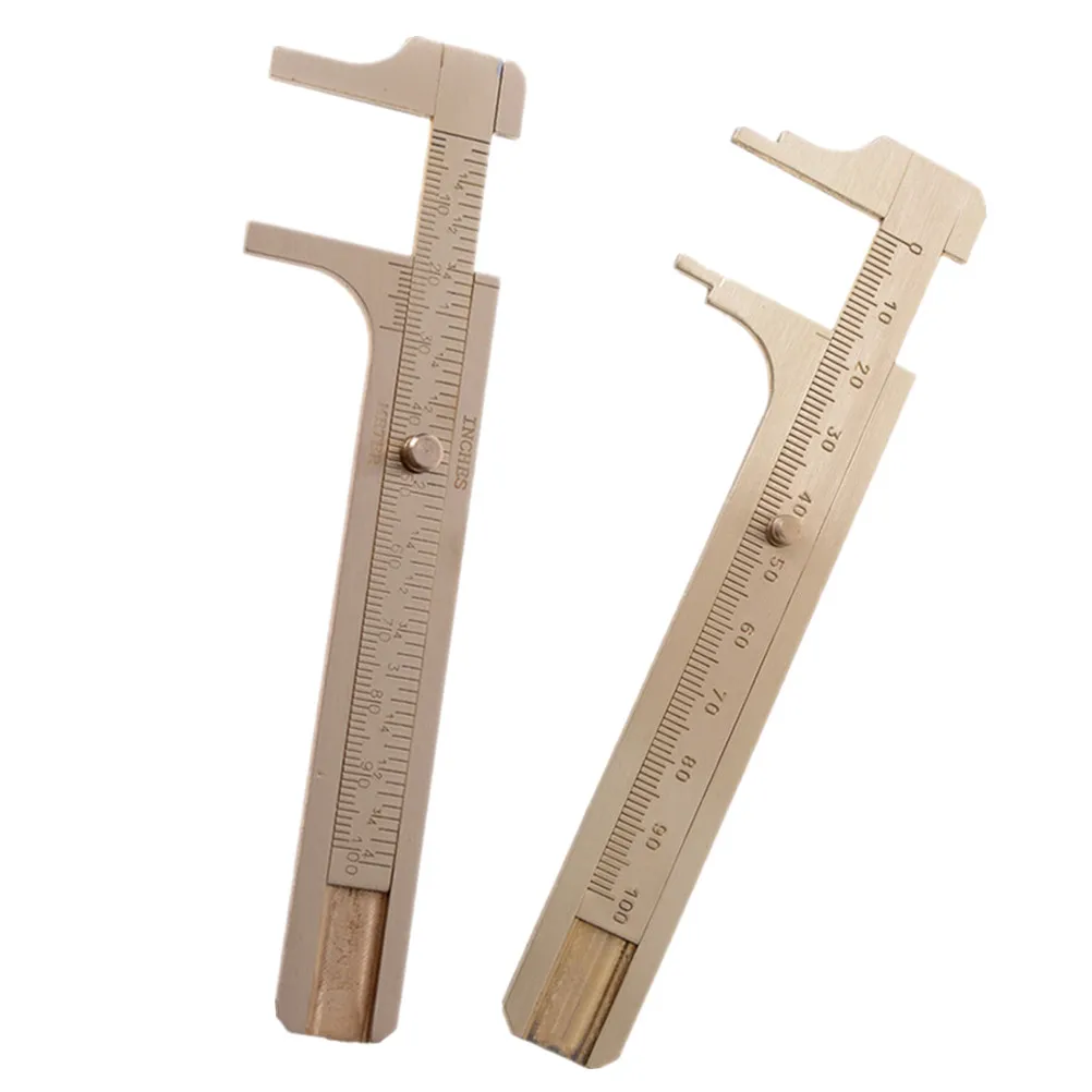 100mm Single Scale/Double Scale For Pocket Mini Brass Sliding Gauge Vernier Caliper Measure Measurement Tool