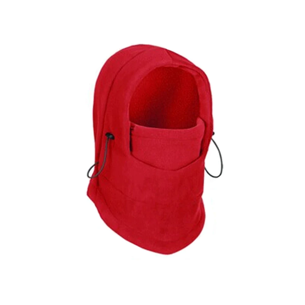 Высокое качество унисекс Женские зимние шапки флисовая маска для лица зимняя теплая уличная Лыжная мотоциклетная шапка с капюшоном Skullies - Цвет: red