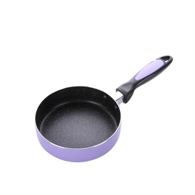 16 см мини антипригарная сковорода алюминиевый сплав жареная сковорода для яиц для индукционной плиты газовая плита кухонная сковорода для омлета духовка& посудомоечная машина - Цвет: Фиолетовый