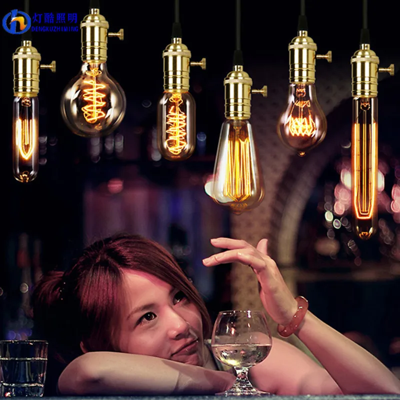 

Restore ancient ways imitate Edison bulbs restaurant bar ST64 tungsten light source manufacturers selling wholesale