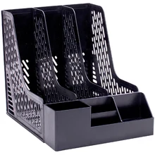 Deli 4 секции журнал файл стенд держатель офис хранения документов стол органайзер