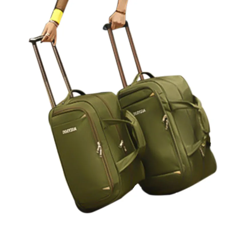 Man Rolling Luggage Travel duffle Bag On Wheels Trolley Luggage Travel