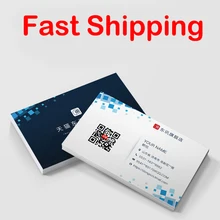 Печать бумажных визитных карточек Заказная печать 300gsm бумажных карт с двусторонней пользовательской печатью логотипа гладкое касание 90x54 мм