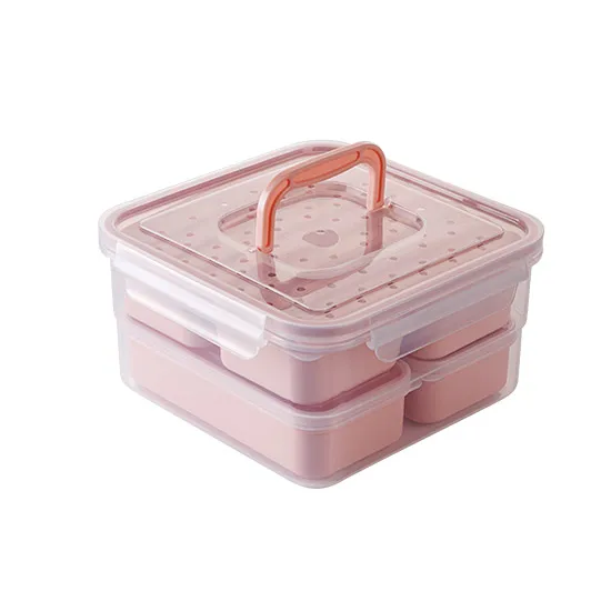 TUUTH, микроволновая печь, Ланч-бокс, набор, независимая, латтицелеак-защита, холодильник, коробка для хранения, портативная коробка для бенто для детей, белый воротник - Цвет: Pink-A