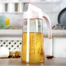HS040 кухонный прозрачный пылезащитный и герметичный стеклянный масляный чайник бутылка для масла