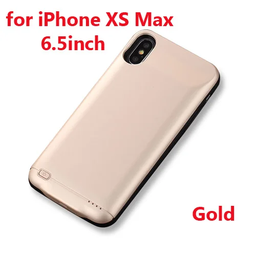 Чехол для зарядного устройства для iPhone X XS Max XR 6 6 s 7 8 3000/4000/5000mAh power Bank зарядный чехол для iPhone X XS 8 7 6 6 s Plus - Цвет: XS Max  Gold