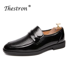 Thestron popular men's casual hollow leather men's shoes black and white men's brand high quality men's shoes style Thestron popular men's casual hollow leather men's shoes black and white men's brand high quality men's shoes style