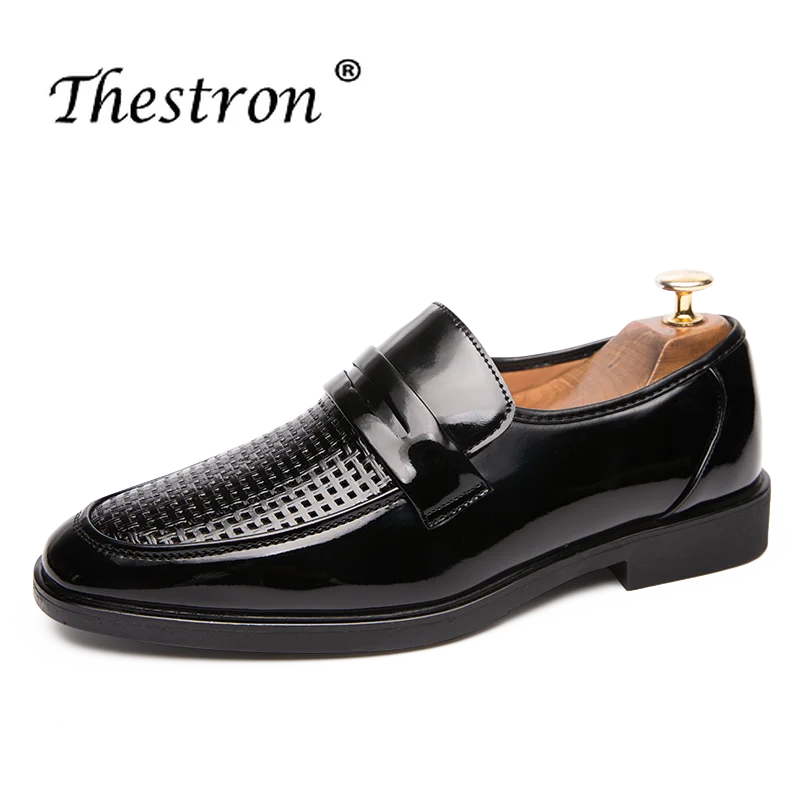Thestron популярные мужские повседневные кожаные туфли черного и белого цвета