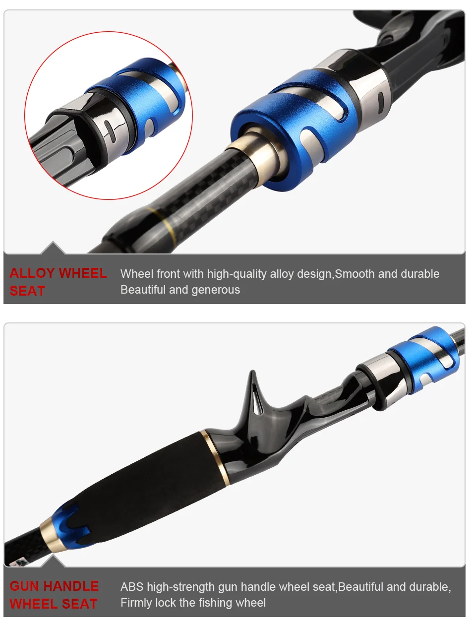 Высокопрочные удочки, 24 тонны, углеродное волокно, приманка, удочка, 1,8 м/2,1 М/2,4 м, 7-20 г, 4 секции, удочка для путешествий, Ультралегкая, литая удочка