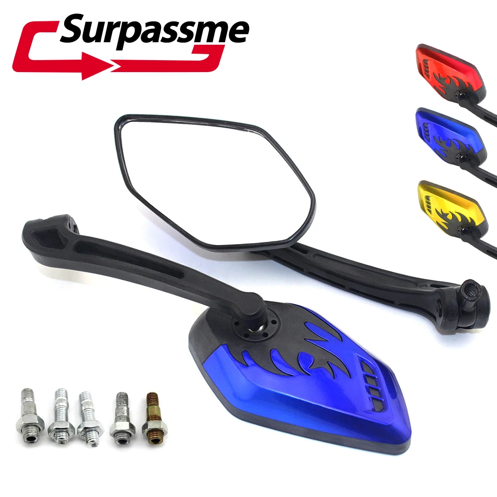 

2pcs Universal Motorcycle Rearview Mirror ABS Plastic Scooter Mirror For Honda dio Vespa sprint lx Motorcycle Accessories