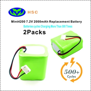 

2PCS Mint4200 2000mAh 7.2V NiMh Battery Replacement iRob Braava CS-DM6780VX, CSDM6780VX, GPHC152M07 Original Battery