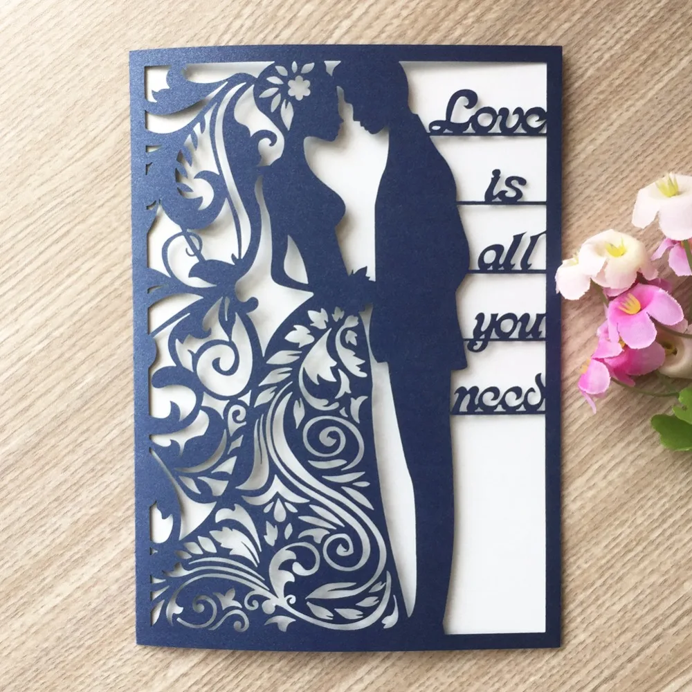 50pcs laser cut pearl paper shiny paper romantic party