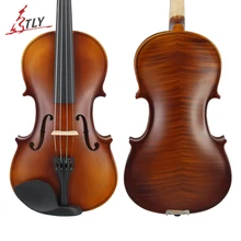 TONGLING – violon en bois massif, finition mate, 4/4 3/4 1/4 1/8, à rayures artisanales, pour enfants étudiants débutants, étui avec cordes à nœud muet