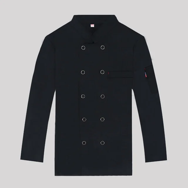 2019 New Unisex Red Chef Jacket Restaurant work clothes Men long