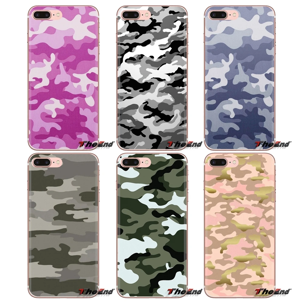 For Samsung Galaxy A3 A5 A7 A9 A8 Star A6 Plus 2018 2015 2016 2017 army camo Camouflage Soft Transparent Cases Covers |