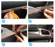 CARPRIE popular decoração 5 m DIY Car Decoração de Interiores Moldagem Styling Guarnição Tira Porta Adesivo Decalques Linha 18 do Navio Da Gota octo 5