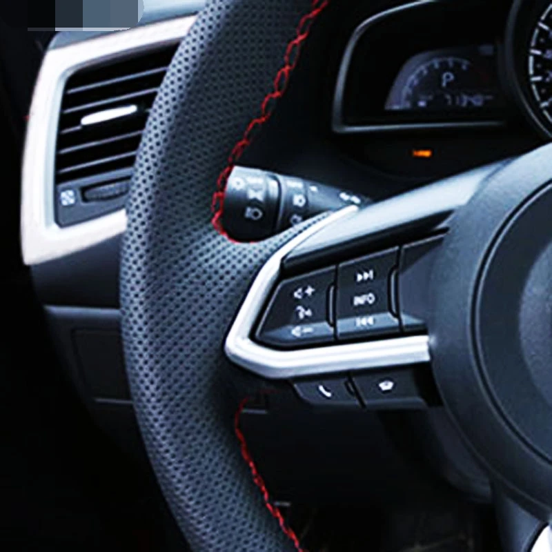 

ABAIWAI для Mazda CX-3 CX3 2015 2016 2017 2018 обшивка рулевого колеса внутренние молдинги ABS хромированные аксессуары для автостайлинга