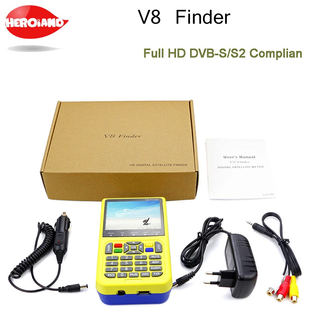 

[Genuine] Freesat V8 Finder V-71 HD DVB-S2 High Definition Satellite Finder MPEG-4 DVB S2 Satellite Meter Satfinder Full 1080P