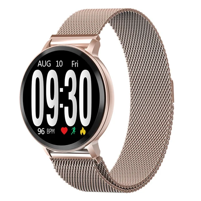 Умный Браслет ESEED S8, фитнес-трекер, пульсометр, умные часы IP67, водонепроницаемые, для apple, samsung, часы, android, xiaomi band 4 - Цвет: Metal-Gold